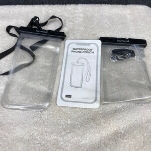 Lamicall Waterproof Phone Pouch 2 Pack Clear Universal Dry Bag Case PRAB Black